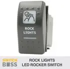 Rocker Switch ROCK LIGHTS - White - LED 4x4 Toggle Boat Caravan Marine 12v