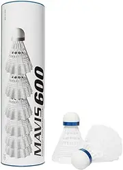Yonex Mavis 600 Blue Cap Badminton Nylon Shuttlecock - 6X Shuttlecocks