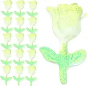 SOESFOUFU 60pcs Glow The Dark Tulip Nail Charms Gems for DIY Nail Seasons Easy to Apply Adorable Accessories for Womens Manicure