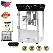 Elegant 8oz Popcorn Machine with Stainless Steel Kettle & Reject Kernel Tray