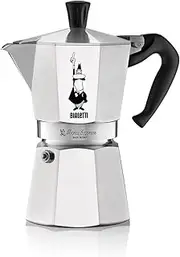 Bialetti - Moka Express: Iconic Stovetop Espresso Maker, Makes Real Italian Coffee, Moka Pot 3 Cup (130ml), Aluminium, Silver