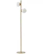 BRIGHTECH Sphere Brass LED Floor Lamp