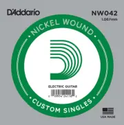 D'Addario NW042 Nickel Wound Electric Guitar Single String .042"