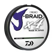 Daiwa JB4U6-150DG J-Braid X4 4 Strand Braided Line, 6# 150 yd Dark