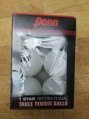 Penn Table Tennis Ping Pong Balls 40 mm Set of 6 Eastpoint White Recreational