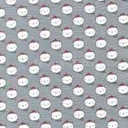Feline Drive Fabric OUI OUI PARIS Kitty Heads Silver Fat Quarter (18"x 22") FQ