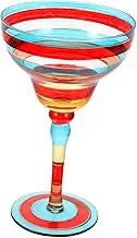 LABRIMP Giant Margarita Glassware Set of Decorative Painted Glasses for Cocktail