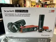 Focusrite Scarlett 2i2 Studio 3rd Gen Recording Package w/ Pop Filter Bundle