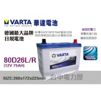 在飛比找蝦皮購物優惠-【台中電力屋】華達 NEW VARTA 75Ah  80D2