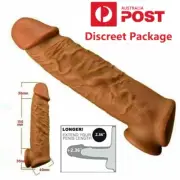 6.5" Male Cock-Girth-Enlarger-Enhancer-Penis-Extension-Extender-Sleeve Condoms