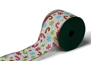 910cm Christmas Ribbon Roll with Candy Pattern