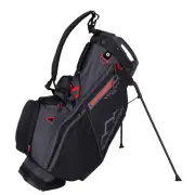Sun Mountain 2025 C-130 Hybrid 15-Way Divided Golf Stand Bag - STEEL BLACK RED