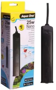 Aqua One Nano Plastic Preset Heater 25W Fighting Fish Betta Shrimp Tank 15045