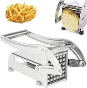 French Fry Cutter Multifunction Vegetable Fruit Chopper with 2 Stainless Steel Blades for French Fries Chips Maker Potato Slicer for Tomato Potato Cooking Gadget Tool