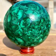 3.1LB Rare Natural Malachite quartz hand Carved sphere Crystal Healing polishing