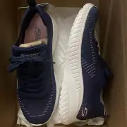 Skechers Womens Bobs Squad Chaos Renegade Parade Sneakers Memory Foam Vegan