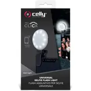 Celly Click Universal Phone Accessory Clip On Selfie Light w/ 3 Tones Black