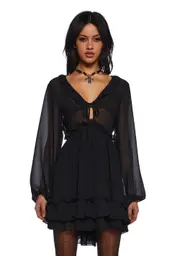 [Current Mood] Sunset Chaser Babydoll Dress - Black