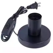 AdiyZ Industrial Table Lamp Base,Small Polished Metal Desktop Light Sockets B...