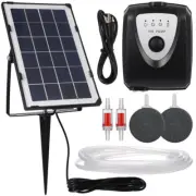 Solar Oxygenator Air Pump Kit Oxygen Aerator for Fish Pond Pool Water 3 Modes