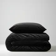 Fur Velvet Quilt Cover - Black