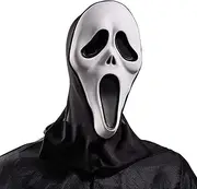 Ghostface Mask Scary Skull Mask, Ghostface Mask, Ghostface Masks Scary Creepy Mask EVA for Halloween Adult & kids