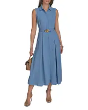 Donna Karan A Line Midi Dress