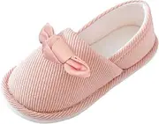 [Generic] Women's Spring Summer Autumn And Winter Thin Before And After Pregnancy Bow Non Slip Soft Bottom Breathable Closed Toe Closed Heel Large Size Cotton Slippers Open Toe Slippers for Women Size 8
