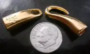 45mm Jewelry clasp heavy hook & eye clasp gold color use 3mm leather fpc182