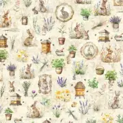 Quilting Patchwork Sewing Fabric Hunny Bunny Allover 50x55cm FQ