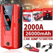 26000mAh 2000A Portable Auto Jump Starter Power Bank Starting Device Charger