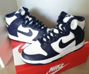 Nike Dunk Hi midnight navy blue 10 white black sb High air force 1 villanova