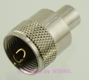 UHF Male Coax Connector RG-58 No Reducer Needed 2-Pack - by W5SWL