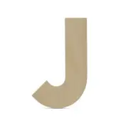 Wooden Letter J 8 inch, Unfinished Wood Letters for Crafts & Wall | Woodpeckers