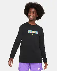 在飛比找Nike官方商店優惠-Nike Sportswear 大童長袖 T 恤