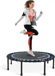 40"-48" Silent Mini Trampoline Fitness Trampoline Bungee Rebounder Jumping Cardi