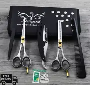 Professional Barber Hairdressing Scissors Hair Cutting Thinning Shears Set 6"