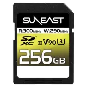 SUNEAST SDXC Card 256GB Max 300MB/s UHS-II U3 ​​V90 pSLC 4K 8K ULTIMATE PRO Prof