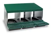 3 Compartment Roll Out Nesting Box for Chickens | Heavy Duty Chicken Coop Nes...