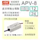 【保固附發票】明緯 8W LED driver 防水電源 APV-8-12 12V APV-8-24 24V 驅動器 燈條