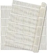 Sushi Mats, 2 PCS Non Stick Bamboo Sushi Roller for Home Sushi Making (24 x 24cm/9.44 x 9.44in)