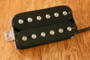 NECK HUMBUCKER PICKUP BLACK ALNICO 8 MAGNETS NICKEL SILVER BASEPLATE 4 WIRES