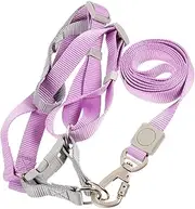 FONDOTIN Small Dog Harness Leash Set 2X D-Ring Fashionable Adjustable Pet Harness for Walking Training Jogging