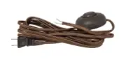 B&P Lamp Black Rayon Covered Parallel Cord Sets with Foot Switch