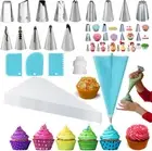 Piping Bags and Tips Set for Beginners, Cake Decorating Supplies Kit for Baking