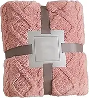 Gihioue Fleece Throw Blanket for Couch, Flannel Throw Blanket, Flannel Blankets, Soft Thick Decorative Blanket, Lightweight Warm Plush Blanket for Travel, Home, School, Camping