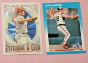 STEVE CARLTON (2) 2022 ALLEN GINTER GEM #PAG4 1987 FLEER #490 PHILADELPHIA