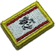 [BR44] BE0229V31 Tuscany Italy Flag Embroidered Patch Gold Border Uniform Kart Kimono, Hook Fasteners Attach to Tactical Hats and Gears