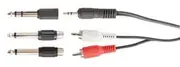 AMS RCK1 06.5 Ft 6.3 Stereo To 2 Rca Jack Cable Kit
