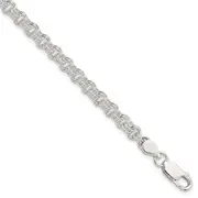 7.5 Inch Sterling Silver 4.8mm Fancy Link Bracelet